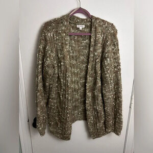 Blue Pepper Long Sleeve Cardigan Sweater loose knit grandmacore size Large